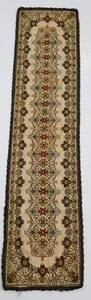Vintage French Handwoven Floral With Lace Trim table Runner 135x33cm - Picture 1 of 11