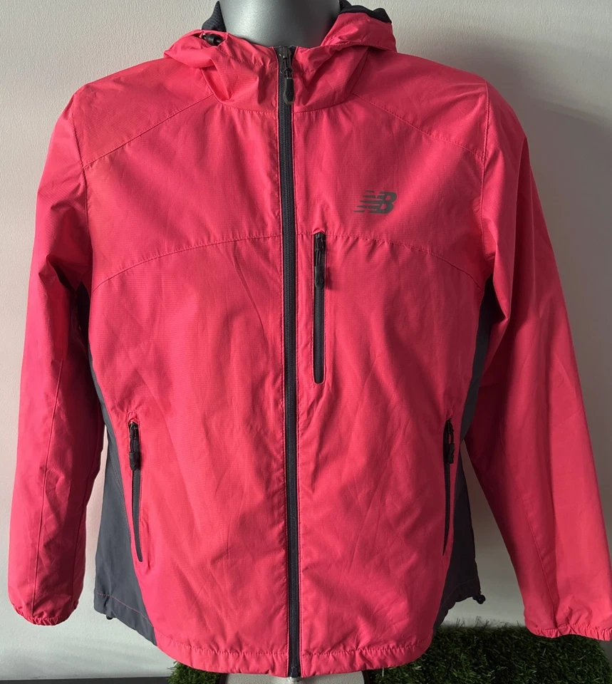 Chaqueta cortavientos ligera New Balance para mujer talla L para correr cremallera completa rosa Foto 1 de 4