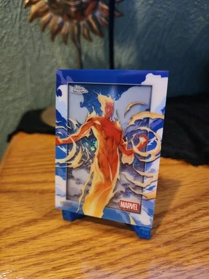 2025 Topps Chrome Marvel HUMAN TORCH AM-3 Mini-Diamond Shadow Box #'d 08/20 SSP! - Image 1 of 2