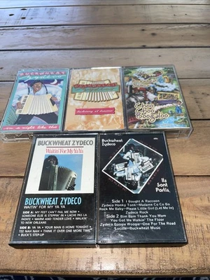 Cajun Zydeco 5 cassette LOT Buckwheat Zydeco Waitin' for my Ya Ya Choo Boogaloo Foto 1 de 4