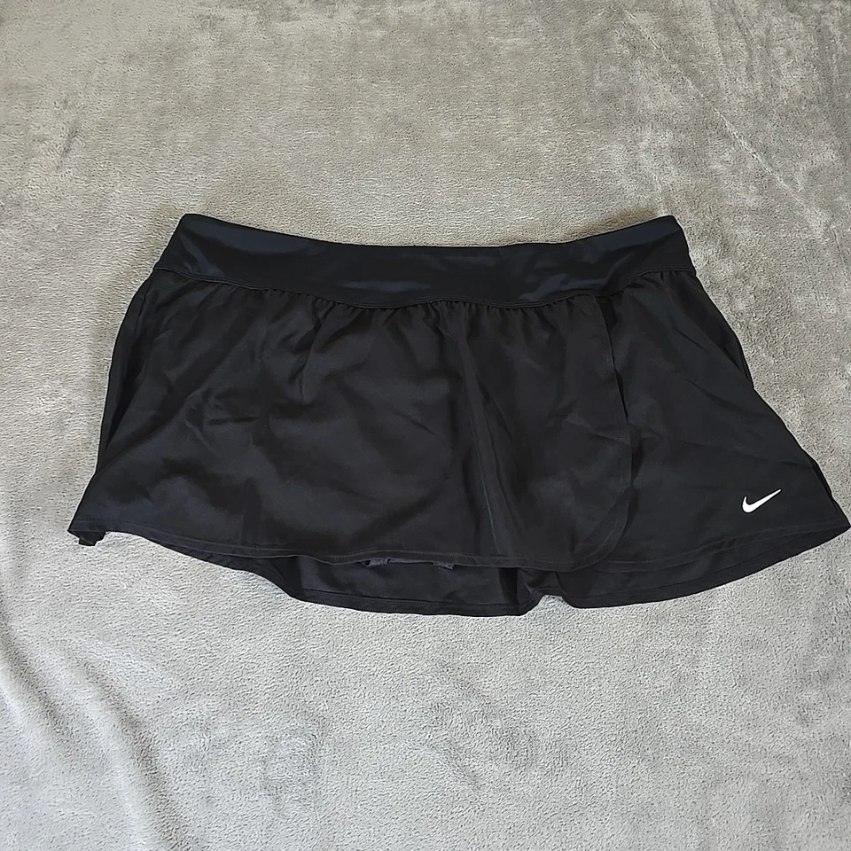 XL Womens NIKE Swim Essential Solid Element Boardskirt Skirt Black
