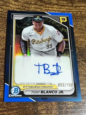 TONY BLANCO JR 2024 Bowman Chrome 1st True Blue Auto /150 #CPA-TB - Image 1 of 2