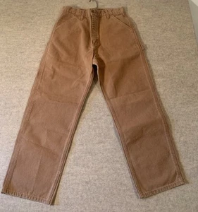 Vintage Carhartt Herren Carpenter Canvas Hose Braun Union Made USA B11 BRN - LESEN! - Bild 1 von 13