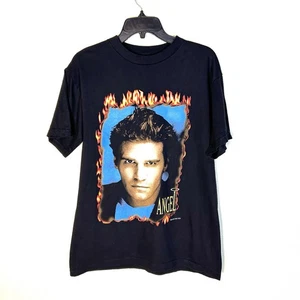 Vintage 1998 Buffy the Vampire Slayer Angel Big Face Promo T-Shirt Size M Black - Bild 1 von 11