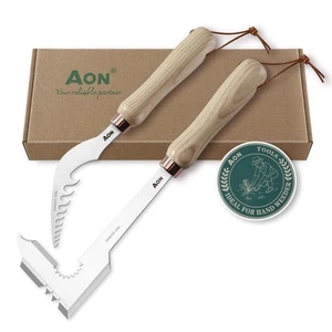 2-Pack Hand Crack Weeder Puller Tool Set - Made with Heat Treated Steel and A... - Picture 1 of 6