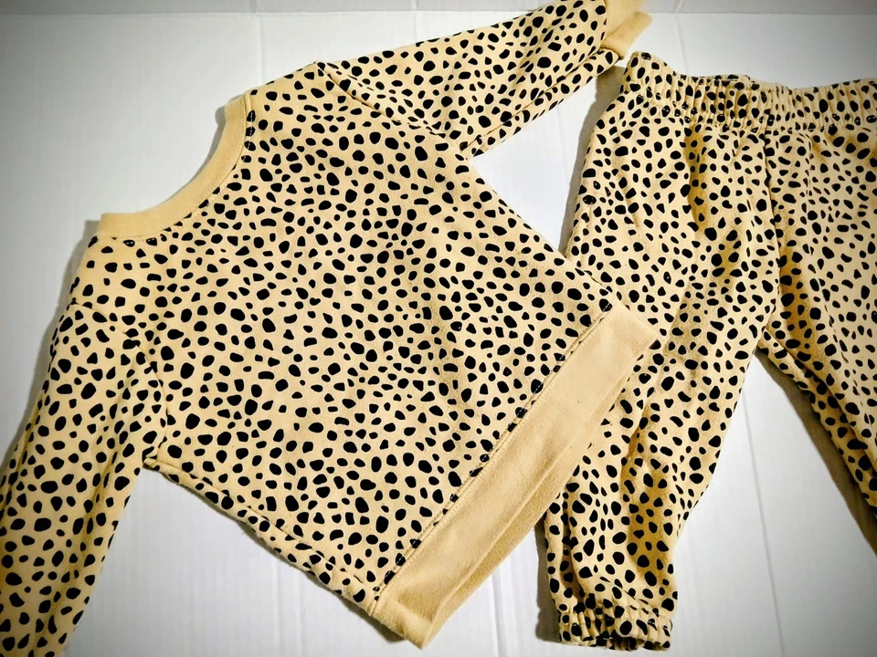 Suéter y pantalones con estampado de guepardo para niñas pequeñas 12 meses Foto 1 de 2