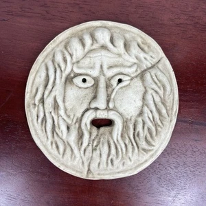 Vtg 5.5” Mouth of Truth Medallion Bocca Della Verita Wall Hanging Art Pottery - Picture 1 of 3