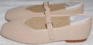 Vivaia Flats Margot Mary Jane Square Toe Almond Women's US Size 10 NEW - Picture 1 of 7