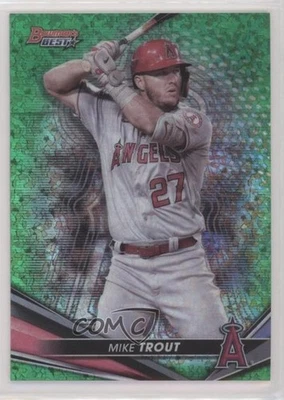 2022 Bowman's Best Green Mini-Diamond Refractor /99 Mike Trout #14 - Image 1 of 2