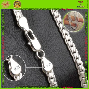 Silver Chain Necklace Solid 925 Sterlin .925 Italy Sterling Man & Woman Italian - Picture 1 of 7