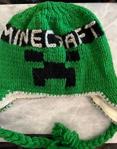 ecuador wool boys Knit Hat Cap Handmade boy girl youth green creeper winter - Picture 1 of 6