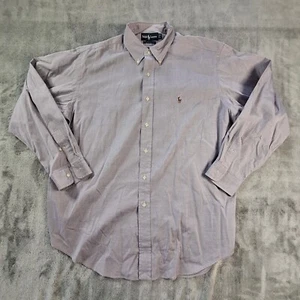 Ralph Lauren Hemd Herren XL Lila Yarmouth Pin Point Freizeit Button Down - Bild 1 von 9
