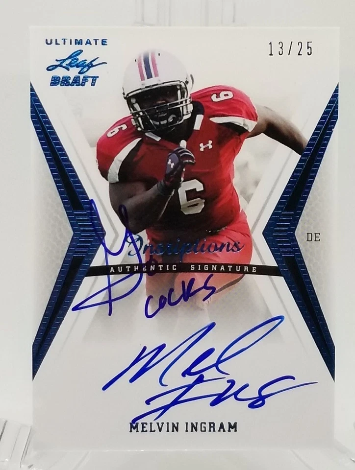 2012 LEAF DRAFT MELVIN INGRAM AUTOGRAPH RC REFRACTOR 13/25 GAMECOCKS - Image 1 of 1