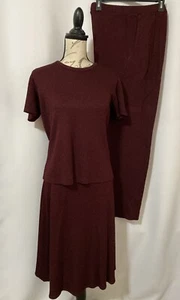 BRENDA FRENCH for RAGS Vintage 80er 3-teiliges Top Hose Rock Set burgund dehnbar - Bild 1 von 21