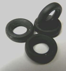 Dinky Toy #6 Smooth Car & Small Truck Tires 15mm Black (4 ea) - Picture 1 of 6