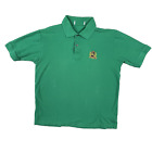 Burberry Mens Polo Shirt M Green Cotton Preppy Big Knight Logo Golf Vintage UK