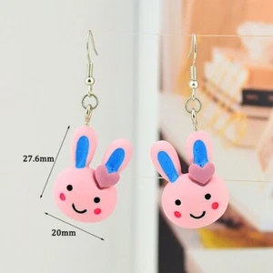 Rabbit Dangle Drop Earrings Cute Animal Earring Love Girl Fashion Women Jewelry - Picture 1 of 24