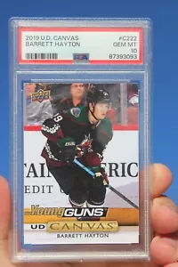 Barrett Hayton UD YG Young Guns 2019-20 lona #C222 PSA10 gema como nueva novato radiocontrol - Imagen 1 de 2
