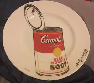Block Andy Warhol Limited Edition Campbell's Plate Numbered 3425/5000 Pop Art - Picture 1 of 2