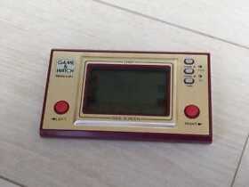 Rare Game Watch Wide Screen Chef Operation Confirmed With Stand And Button Batte