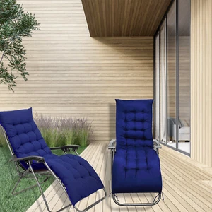 Set of 2xOutdoor Zero Gravity Chair Garden Sun Lounger Padded Recliner Cushions - Picture 1 of 41