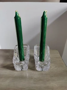 Princess House 24% Lead Crystal Christmas Santa Sleigh Sled candle holder - Picture 1 of 8