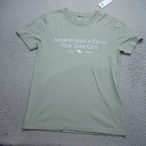 Abercrombie Fitch Shirt Mens XS Green Crew Neck Casual Preppy Lightweight - Picture 1 of 11