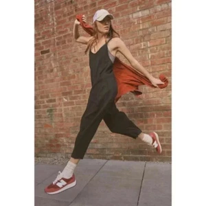 New Free People Hot Shot Jumpsuit FP Movement in Cable Knit Black Sz Large - Picture 1 of 16