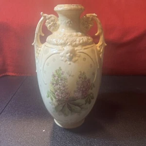 Antique Early 1900 Royal Floreetta 10” Tall/Ovoid Vase/Small Chip On Handle R43 - Picture 1 of 5