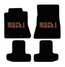 For Ford Mustang Mach 1 floor mat carpet Black Orange Letter 2015-23