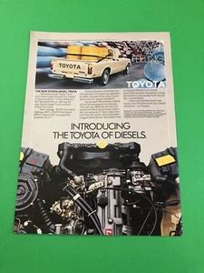 1981 1982 TOYOTA DIESEL PICK UP TRUCK ORIGINAL PRINT AD ADVERTISEMENT - Picture 1 of 1