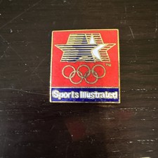 Vintage Sports Illustrated Olympic Rings & Stars Collectible Lapel Pin 1980 / N