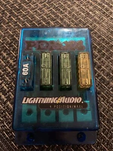 Lightning Audio PDMX4 Amp 4 Position Fuseblock Used With 60,30,30,20 Fuses - Picture 1 of 8