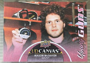 2021-22 Upper Deck Hockey Mason McTavish UD Canvas Young Guns Pink SP Ducks 💎💎