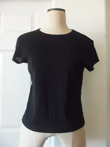 Ralph Lauren Collection Purple Label Black Cotton Knit Short Sleeve T-Shirt - L - Picture 1 of 7