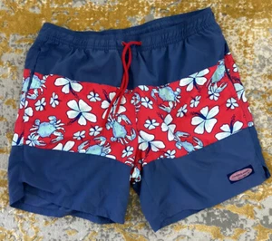 "Bañador VINEYARD VINES pieza de cangrejo feliz para hombre MEDIANO 7"" entrepierna bolsa a juego" - Imagen 1 de 11