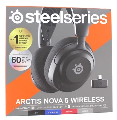 Steelseries Arctis Nova 5 Wireless Gaming Headset (Black) - Image 1 of 3