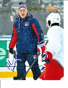 NEW YORK RANGERS ALAN VIGNEAULT SIGNED SNOWING 8X10 - Picture 1 of 1