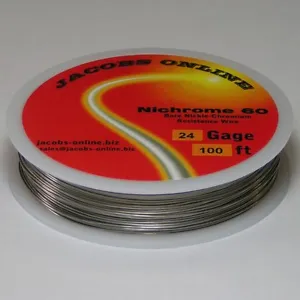 Nichrome 60 resistance wire, 24 AWG (gauge), 100 feet - Picture 1 of 1