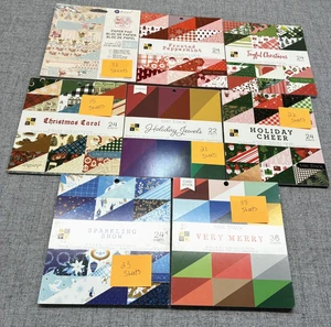 Lote de 8 almohadillas de papel para álbumes de recortes de Navidad 6x6 surtido de vacaciones cartulina - Imagen 1 de 24