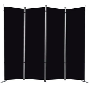 4 Panel Room Divider, 6 FT Folding Privacy Screen with Wide Feet, Freestandin... - Picture 1 of 7
