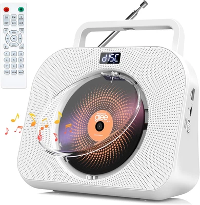 Portable CD Player with Bluetooth, Desktop CD Players for Home, FM Radio, Hifi S - Image 1 of 4