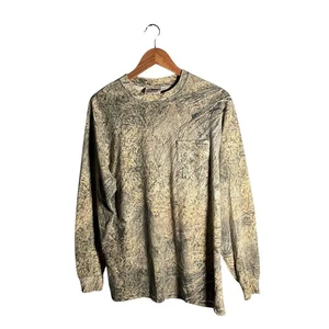 Mossy Oak T-Shirt Men's Size L Beige Camouflage Pattern Long Sleeve Outdoor - Picture 1 of 11