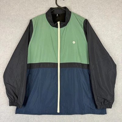 Chaqueta cortavientos Active Truth para mujer grande verde negro azul marino bloques de colores Foto 1 de 4