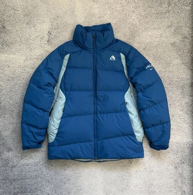 Nike ACG Men’s Goose Down Jacket XL Vintage Blue Winter Coat Snow Ski Parka - Image 1 of 4