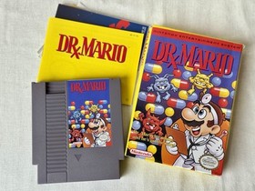 Dr. Mario (Nintendo NES, 1990) - Game Cartridge with Box Manual & Poster