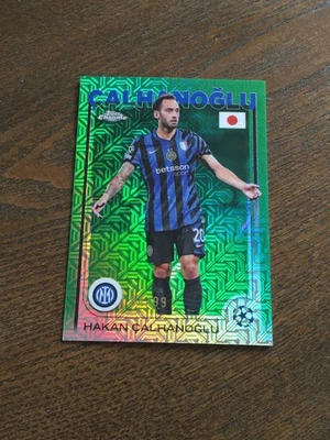 2024-25 Topps Chrome Hakan Calhanoglu Inter Milan Turkey Green Mojo 84/99 - Image 1 of 2