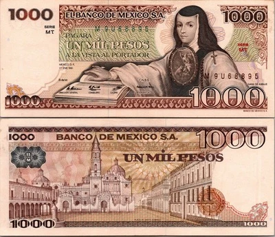 墨西哥 1000 比索 1978 - 1985 年 UNC — 第 1/2 张图片