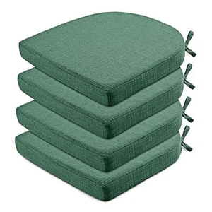 Chair Cushions for Dining Chairs 4 Pack - Kitchen Chair Cushions with Ties and - Picture 1 of 8