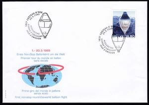 Switzerland FDC 1999 Michel 1680 Hot Air Balloon "Breitling Orbiter 3" - Picture 1 of 2